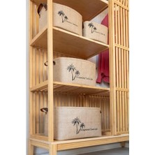 Skygo Jüt Dolap Içi Çamaşır Çocuk Odası Oyuncak Düzenleyici Katlanır Saklama Sepeti Organizer 24X17X15