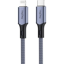 Skygo Veggieg 27W 3A USB Type-C To Lightning iPad Hızlı Şarj ve Data Kablosu 1.2 Metre