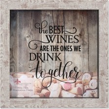 Skygo Frames Huş Ağacı 10X10 Yıpranmış Gölge Kutusu Şarap Mantar Tutucu