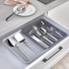 Skygo Ayarlanabilir Çekmece Içi Kaşıklık, Sürgülü Yapı, 29X33 Cm, 50X33 Cm'ye Kadar Genişletilebilir