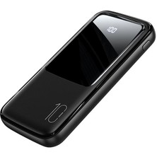 Skygo 10000 Mah Dijital Göstergeli Powerbank 4 Girişli Type C Lightning Micro USB 1 To 7 Gerçek 10000 Taşınabilir Şarj