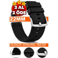 Trendburada Fossil-Welder-Wesse-Casio-Armani-Omega-Seiko-Tissot Saat Uyumlu 22mm Silikon Saat Kordonu Kayışı MR1