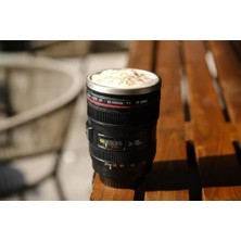 Skygo Objektif Kupa Lens Kupa Kahve ve Çay Için Termos Kupa Fotoğraf Tutkunları Için Dekoratif Hediyelik 350 ml (Plastik Kapak)