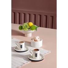 Skygo Porselen Desire 4 Parça 2 Kişilik Kahve Takımı Ölümsüzlük Sembolü