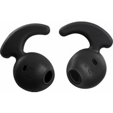 Kumi 5 Çift (10 Adet) Samsung S6 S7 Edge Note 5 Kancalı Kulaklık Silikonu-Siyah