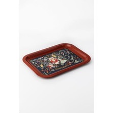 Skygo Evle- Nutcracker Desenli Metal Tepsi - Çay Kahve Tepsisi - Sunum Tepsisi 23 cm x 31 cm (Nutcracker)