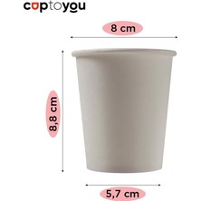 Skygo Cuptoyou 75 Adet Tek Kullanımlık Karton Bardak 8 Oz 250 Ml, Beyaz Sıcak Bardaklar, Kağıt Meyve Suyu Bardağı, Parti Karton Bardakları
