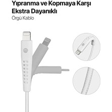 Skygo Usb-C - Lightning 3A Şarj Kablosu 300CM-BEYAZ