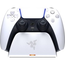 Skygo Hızlı Şarj Istasyonu - Ps5 Kablosuz Kumanda Için Hızlı Şarj Istasyonu (Hızlı Şarj, Kavisli Kabuk Tasarımı Tek Elle Çalıştırma, USB Şarjı) Beyaz