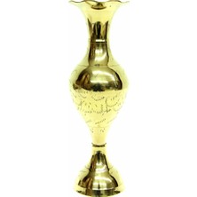 Skygo Vazo Desenli Model Tamamı Pirinç Dekoratif Hediyelik