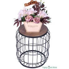 Yapay Çiçek Sitesi Yapay Çiçekli Romantic Çanta Aranjmanı Model 8