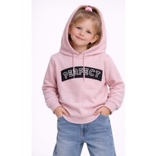 love 3 Iplik Şardonlu Kapüşonlu Kız Çocuk Sweat