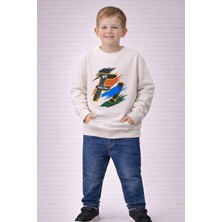 love 2 Iplik Kompak Kumaş Baskılı Yuvarlak Yaka Sweat