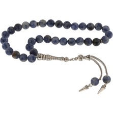 Skygo ​doğaltaş Metal Püsküllü Sodalit Taşı Tesbih