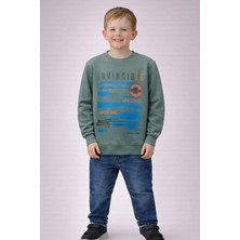 love 2 Iplik Kompak Kumaş Baskılı Yuvarlak Yaka Sweat