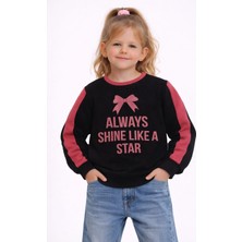 love Baskı Detaylı Yuvarlak Yaka Şardonlu Sweat