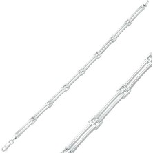 Skygo 925 Ayar Gümüş Iki Sıra Erkek Bileklik