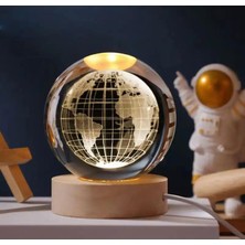 Skygo Dünya Renk Değiştiren Işıklı Cam Küre 8cm