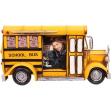 Skygo Dekoratif Metal Çerçeve Okul Otobüsü Temalı Hediyelik