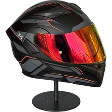 Scharf 902 Çene Açılır Motosiklet Kaskı – Güneş Gözlüklü E1 (Darkred Vizörlü)