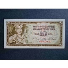 Edi Antik 1968 Yugoslavya 10 Dinar. Temiz Durumda Koleksiyonluk Tito Dönemi.