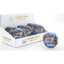 Skygo Taşlı Istanbul Tasarımı El Aynası Kalın