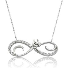 Skygo 925 Ayar Gümüş Sonsuz Aşk Kadın Gümüş Kolye