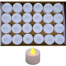 Skygo Yuvarlak Günışığı Pilli Mum 24 Adet