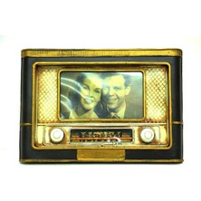 Skygo Dekoratif Metal Çerçeve Radyo Vintage Dekoratif Ev Ofis Hediyelik