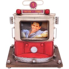 Skygo Dekoratif Metal Kalemlik Çerçeveli Tramvay Temalı Hediyelik