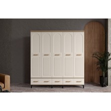 Doressa Hima Walnut 5 Kapılı Gardırop