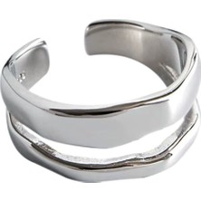 Kumi 925 Ayar Gümüş Boyutlanabilir Kadın Yüzük