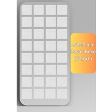 ALMITAL Çap 25 x 25 mm 32'li Paket Beyaz Mobilya Keçesi Zemin ve Parke Koruyucusu