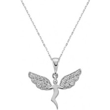 Skygo 925 Ayar Gümüş Meleğim Kadın Gümüş Kolye