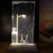 Skygo Romantik Sevgililer Tasarımlı Sokak Lambası Kar Küresi