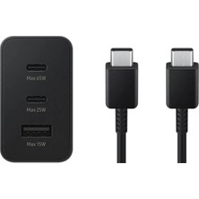 Samsung EP-T6530N Type-C 65W Üçlü (65W-25W-15W) Hızlı Şarj Cihazı Adaptör BAŞLIK+EP-DN975 5A Kablo