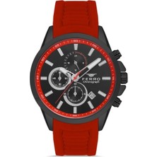 Ferro Kırmızı Silikon Kordon Erkek Kol Saati L-FM31359D-GR