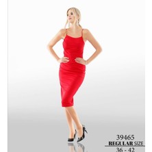 Arin Ip Askılı Midi Elbise