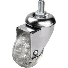 Kuzgun Ticaret 302 - 50X20 mm Şeffaf Makaralı Vidalı Teker