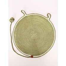 Feyza Design Yeşil Yuvarlak Tırmalama Paspası, Şık ve Rahat Kullanım Için Ideal