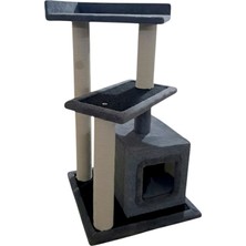 Feyza Design Renkli Kedi Tırmalama Tahtası ve Kedi Evi Seti 1104