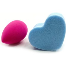 Skygo 2 Li Mini Makyaj Süngeri Çanta Boy Kalp ve Oval