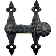 Antika Tarz Dekoratif Pirinç Kapı, Pencere Mandalı - 82X65 Mm, Oksit