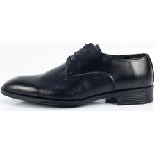 Aktaş Ayakkabı Erkek Siyah Hakiki Deri Ortopedik Bağcıklı Klasik Ayakkabı