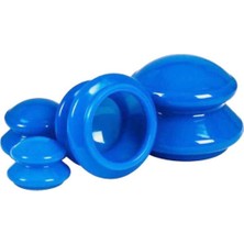 PremiumPort Mavi Silikon Masaj Kupası 4'lü Set, Günlük Rahatlık ve Bakım Için