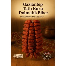 Gaziantep Tatlı Kuru Dolmalık Biber 50 Adet | %100 Doğal Güneş Kurutması