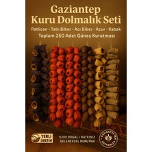 Bizimhekim Gaziantep Kuru Dolmalık 250 Adet Patlıcan–tatlı Biber–acı Biber–kabak-Acur %100 Doğal Güneş Kurusu