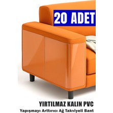 Feyza Design Şeffaf Yapışkanlı Kedi Tırmalama Koruyucu Bandı 20X50 Cm, 20 Adet