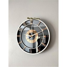 Kumi gerçek aynalı dekoratif duvar saati (masa veya duvar saati) 25 cm