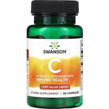 Swanson, Vitamin C With Rose Hips, 30 Kapsül